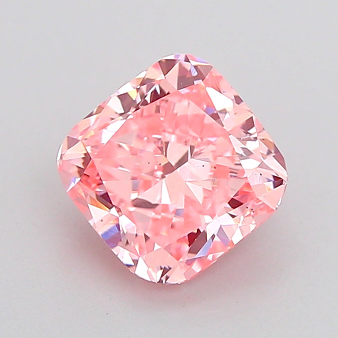 cushion 1.51 carat fancy vivid pink vs2  vg vg slight