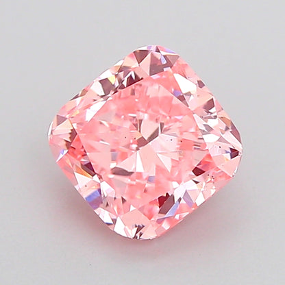 CUSHION 1.51 CARAT FANCY VIVID PINK VS2  VG VG SLIGHT