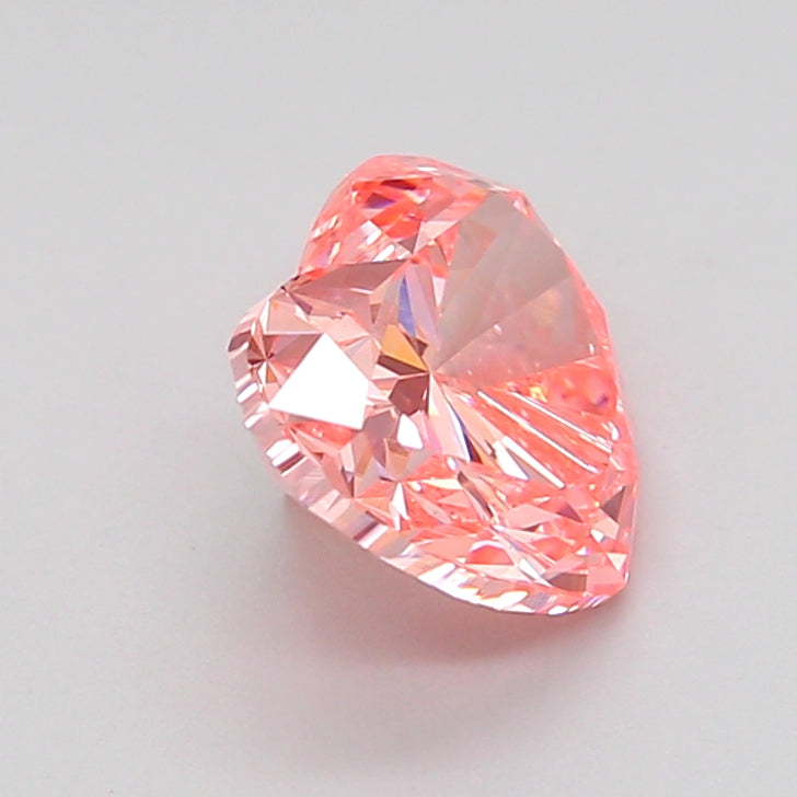 heart 1.95 carat fancy vivid pink vs1  vg vg slight
