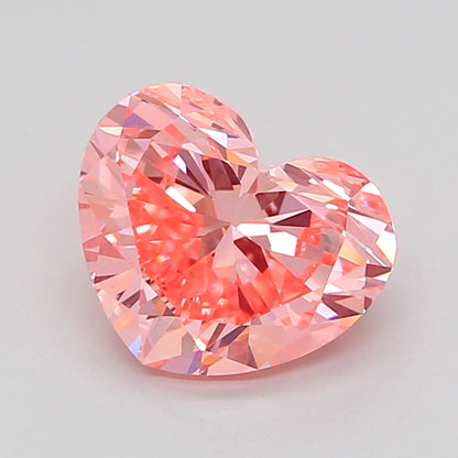 HEART 1.95 CARAT FANCY VIVID PINK VS1  VG VG SLIGHT