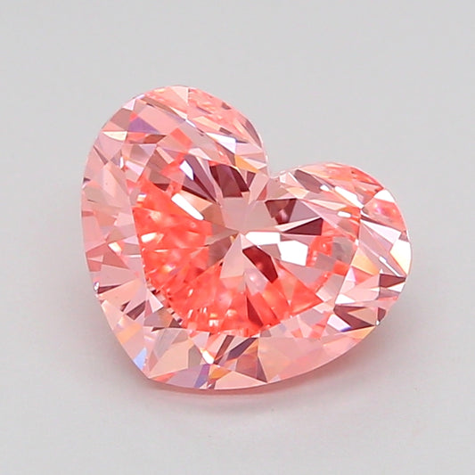 HEART 1.95 CARAT FANCY VIVID PINK VS1  VG VG SLIGHT