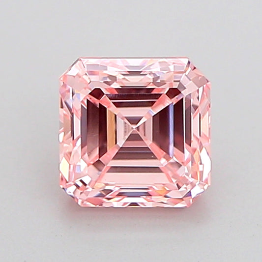 ASSCHER 1.01 CARAT FANCY PINK VS1  VG VG STRONG
