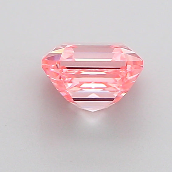 asscher 1.04 carat fancy intense pink vvs2  vg vg strong
