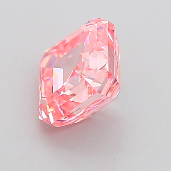 asscher 1.04 carat fancy intense pink vvs2  vg vg strong