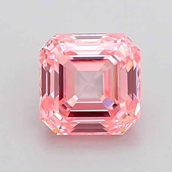 asscher 1.04 carat fancy intense pink vvs2  vg vg strong