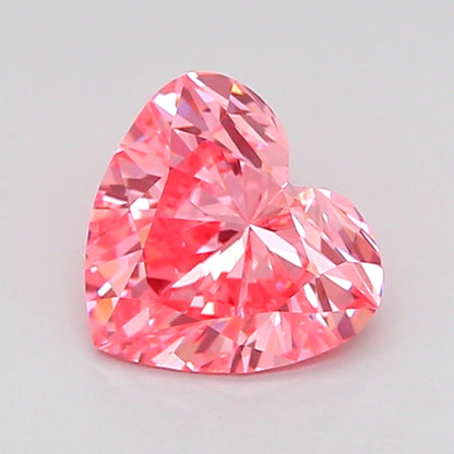 HEART 1.04 CARAT FANCY VIVID PINK VS1  VG VG STRONG
