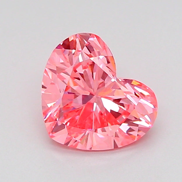 heart 1.02 carat fancy vivid pink vvs2  vg vg strong