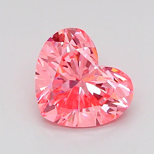 HEART 1.02 CARAT FANCY VIVID PINK VVS2  VG VG STRONG