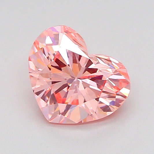 HEART 1.08 CARAT FANCY VIVID PINK VS1  VG VG STRONG