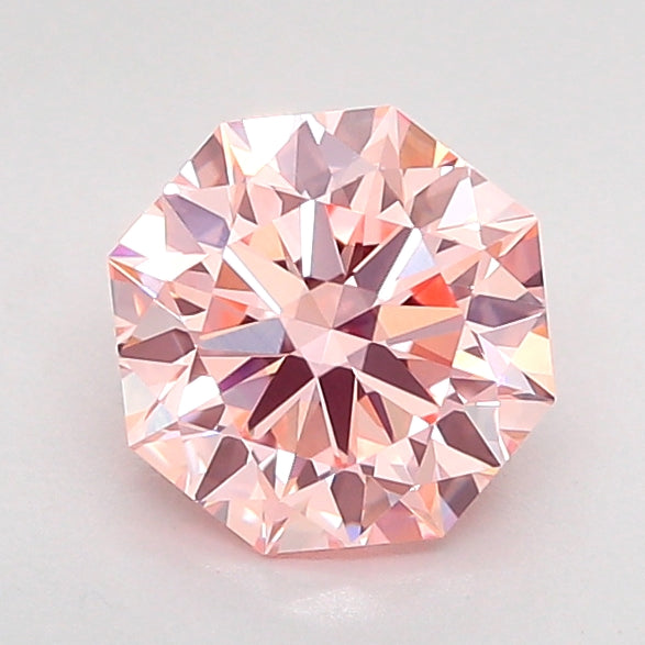 octagonal 1.26 carat fancy intense pink vvs2  ex ex strong