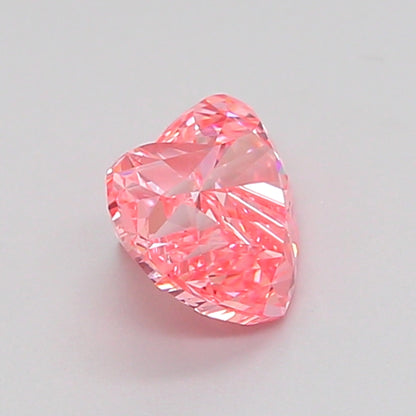 HEART 1 CARAT FANCY VIVID PINK VVS2  EX EX STRONG
