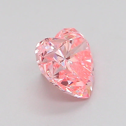 HEART 1.01 CARAT FANCY INTENSE PINK VVS2  VG VG STRONG