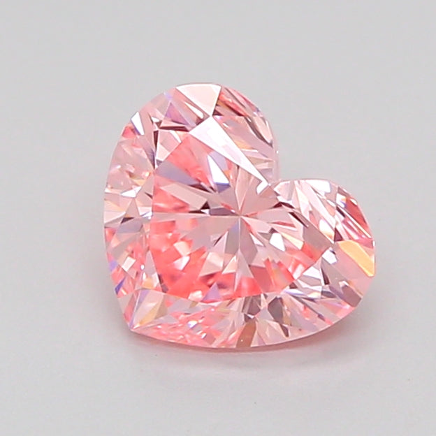 heart 1.01 carat fancy intense pink vvs2  vg vg strong