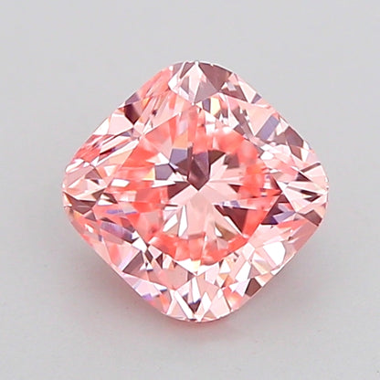 CUSHION 1.01 CARAT FANCY INTENSE PINK VVS2  VG VG STRONG