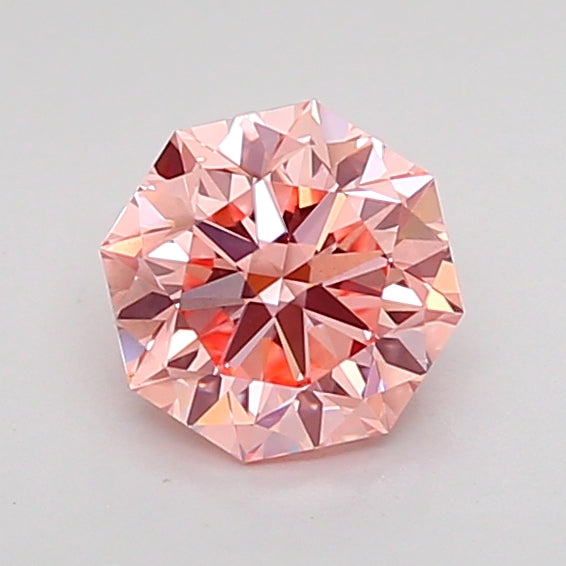 octagonal 0.9 carat fancy intense pink vs2  ex ex slight