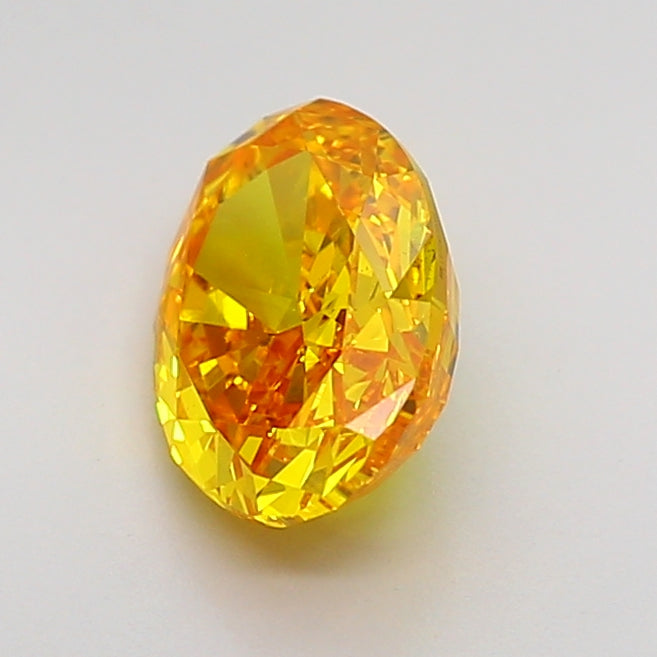 oval 1.51 carat fancy vivid orangy yellow vs1  vg vg none