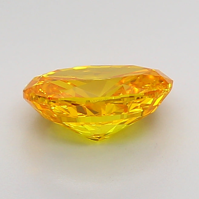 oval 1.51 carat fancy vivid orangy yellow vs1  vg vg none