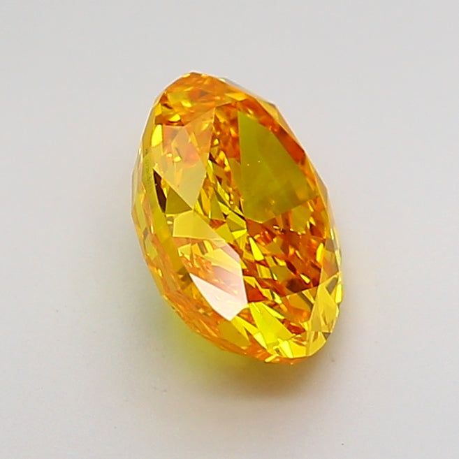 oval 1.51 carat fancy vivid orangy yellow vs1  vg vg none