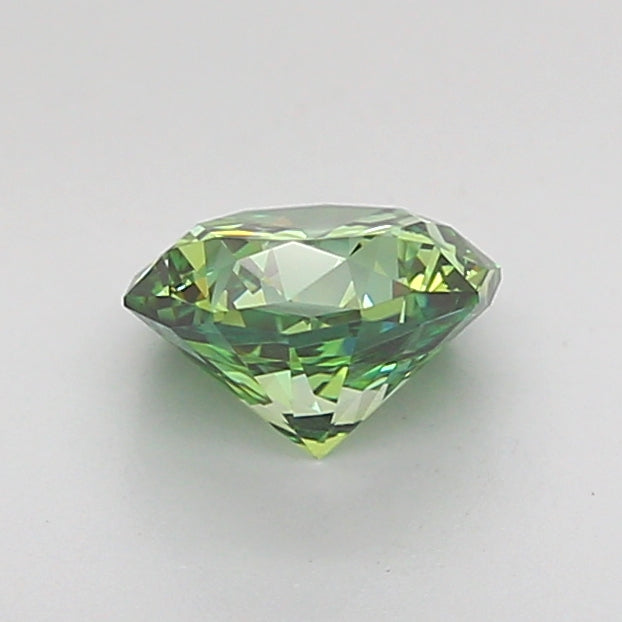 octagonal 1.05 carat fancy vivid green vvs2  ex ex none