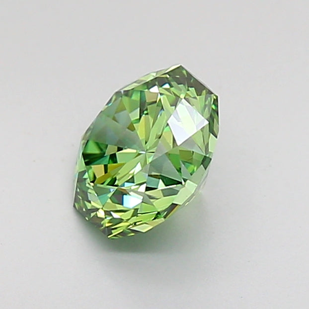 octagonal 1.05 carat fancy vivid green vvs2  ex ex none