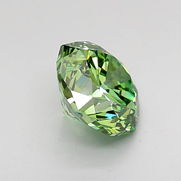 octagonal 1.05 carat fancy vivid green vvs2  ex ex none