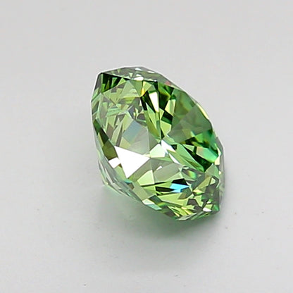 OCTAGONAL 1.05 CARAT FANCY VIVID GREEN VVS2  EX EX NONE