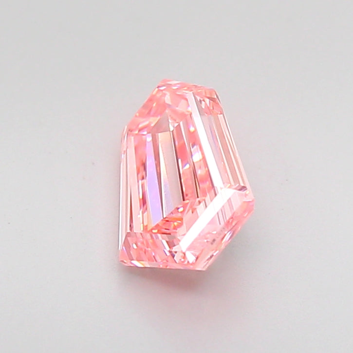 hexagonal 1.15 carat fancy vivid pink vvs2  vg vg strong