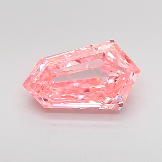 HEXAGONAL 1.15 CARAT FANCY VIVID PINK VVS2  VG VG STRONG