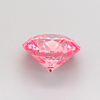 ROUND 0.65 CARAT FANCY VIVID PINK VS2 ID EX EX SLIGHT