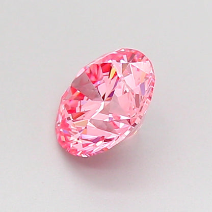 ROUND 0.65 CARAT FANCY VIVID PINK VS2 ID EX EX SLIGHT