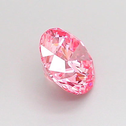 ROUND 0.65 CARAT FANCY VIVID PINK VS2 ID EX EX SLIGHT