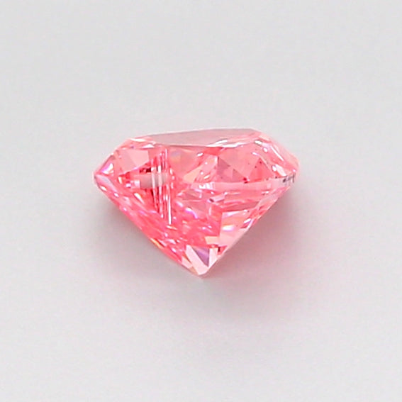 heart 0.46 carat fancy vivid pink si1  ex vg slight