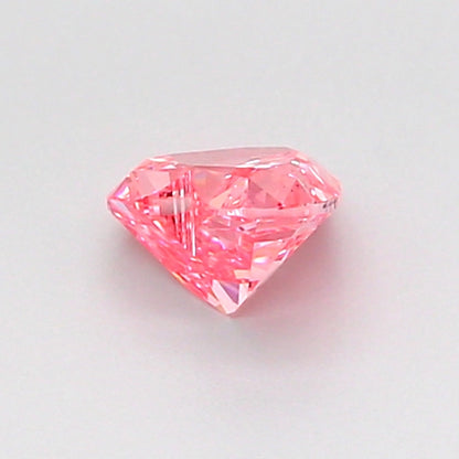 HEART 0.46 CARAT FANCY VIVID PINK SI1  EX VG SLIGHT