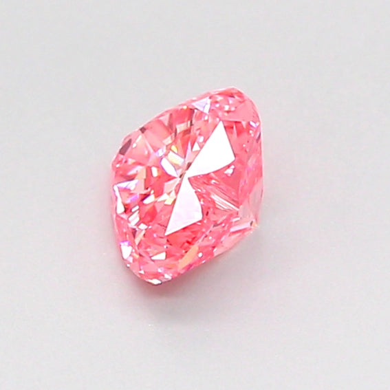 heart 0.46 carat fancy vivid pink si1  ex vg slight