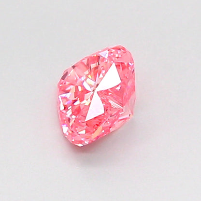 HEART 0.46 CARAT FANCY VIVID PINK SI1  EX VG SLIGHT