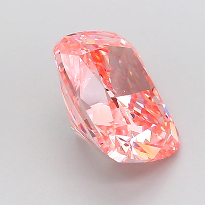 CUSHION 3 CARAT FANCY VIVID PINK VS1  EX EX STRONG