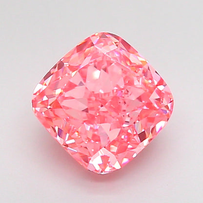 CUSHION 2.07 CARAT FANCY VIVID PINK VS1  VG VG STRONG