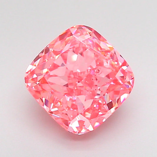 CUSHION 2.07 CARAT FANCY VIVID PINK VS1  VG VG STRONG