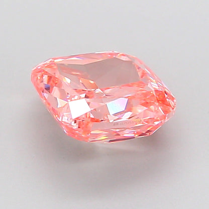 CUSHION 2.24 CARAT FANCY VIVID ORANGY PINK VVS2  VG VG SLIGHT