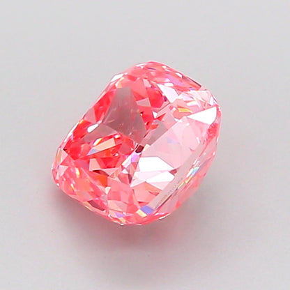CUSHION 1.58 CARAT FANCY VIVID PINK VS1  VG VG STRONG