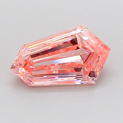 HEXAGONAL 1.59 CARAT FANCY INTENSE PINK VS1  EX VG SLIGHT
