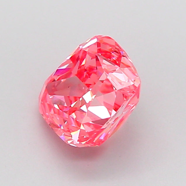 cushion 1.6 carat fancy vivid pink vs1  vg vg strong