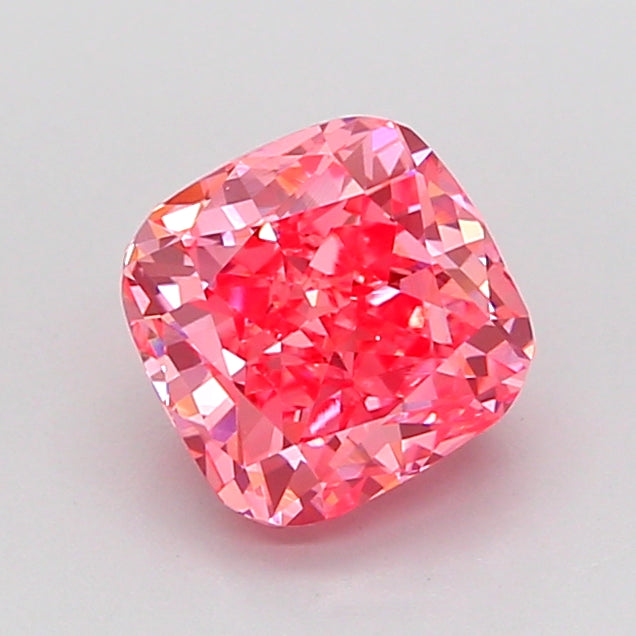 cushion 1.6 carat fancy vivid pink vs1  vg vg strong
