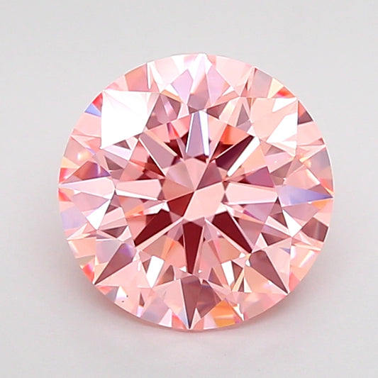 ROUND 2.22 CARAT FANCY INTENSE PINK VS1 ID EX EX SLIGHT