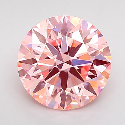 ROUND 2.51 CARAT FANCY INTENSE PINK VVS2 ID EX EX SLIGHT