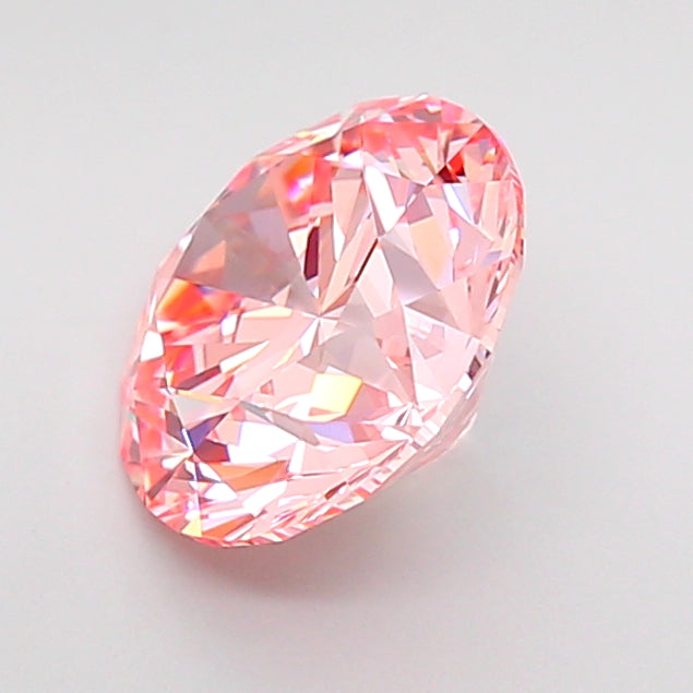 round 2.25 carat fancy vivid pink vvs2 id ex ex slight