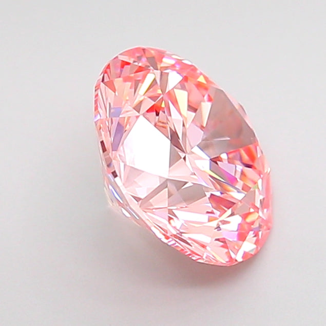 round 2.25 carat fancy vivid pink vvs2 id ex ex slight