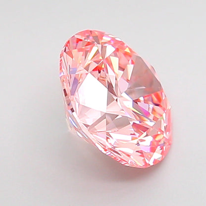 ROUND 2.25 CARAT FANCY VIVID PINK VVS2 ID EX EX SLIGHT