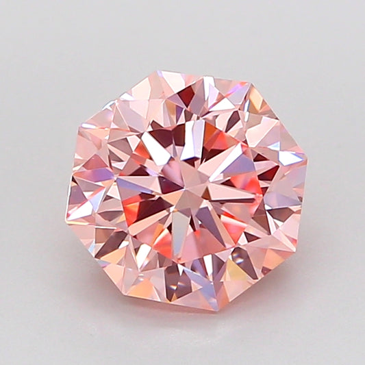 OCTAGONAL 2 CARAT FANCY INTENSE PINK VS1  EX EX SLIGHT