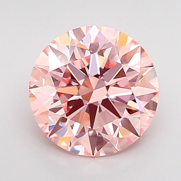 round 1.86 carat fancy intense pink vvs2 id ex ex slight